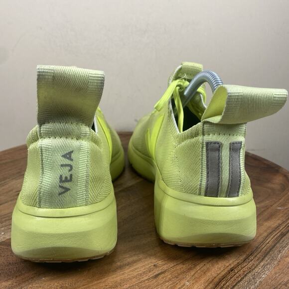Veja Runner V2 Full Acid Yellow Womens Neon Green Yellow Size 9 Running Shoes - Picture 5 of 10